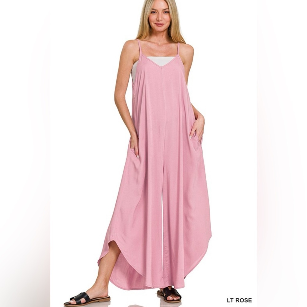 Zenana Outfitters Light Rose Jumpsuit
